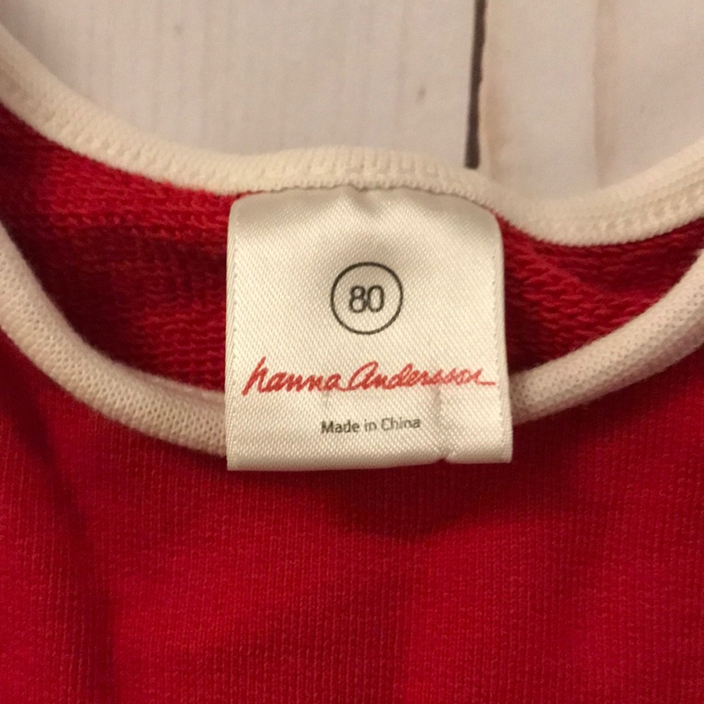 Hanna Andersson red sweater dress with polka dots - Picture 2 of 4